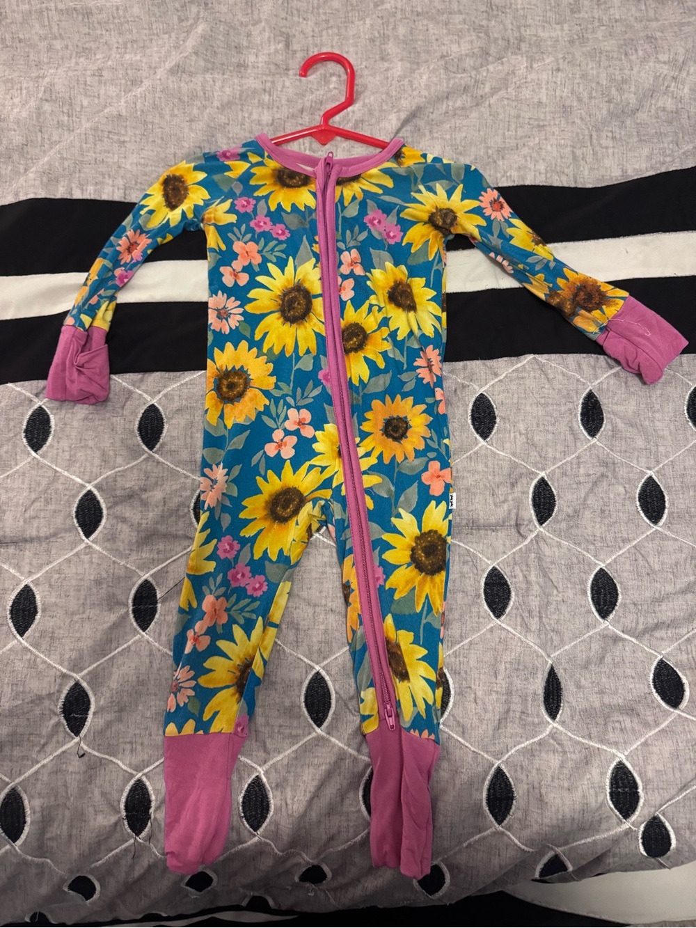 Little Sleepies Sunflower Floral Zippies